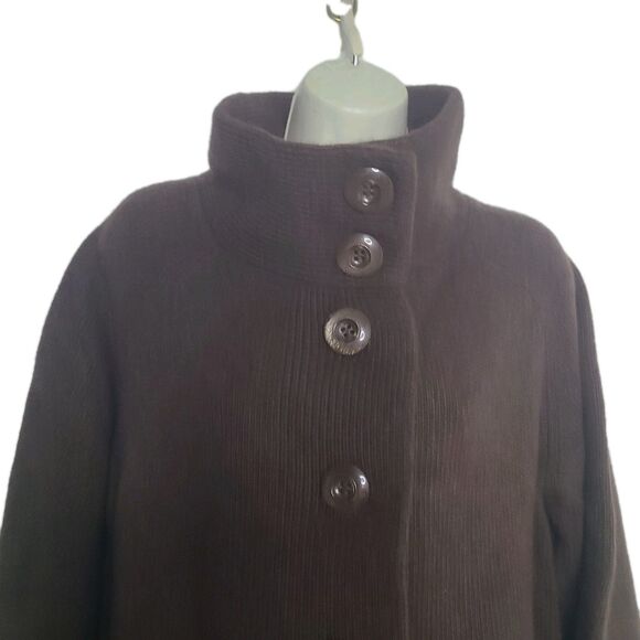 Fenn Wright Manson Cardigan Sweater Sz XL Brown Lambswool Angora Buttons NEW - Picture 4 of 9